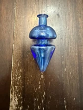 Glass Airflow Bubble Twist Bowl Cap - Wide 25mm Arrow Blue