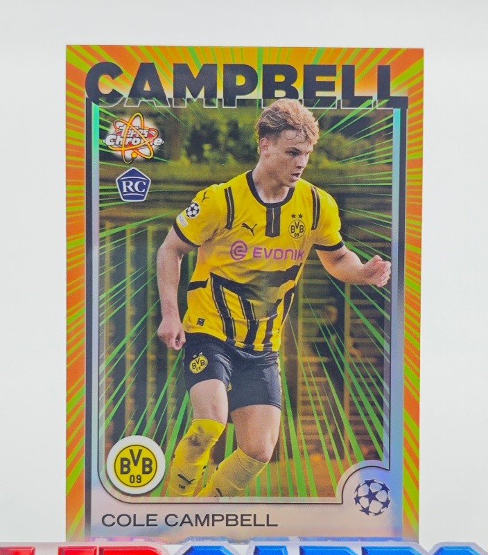 Cole Campbell 2024-25 Topps Chrome UEFA Radiating Rookies Case Hit SSP RC #RR-2
