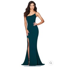 Nookie women’s teal Jasmine one-shoulder gown dress NWT (size XS)