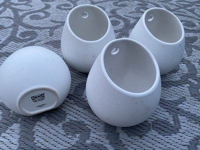 Ikea Asker weiß Modernist Keramik Wandtöpfe tolle Form Inneneinrichtung 