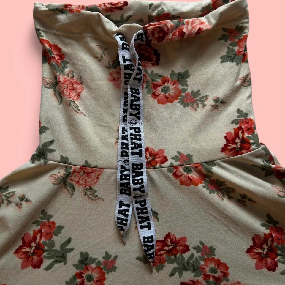 Sudadera Floral Baby Phat Logo Tan Linda Tan Suave Y2k XL Crop Foto 3 de 4