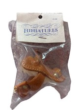 Western Saddle All Leather Miniatures Mini Replica