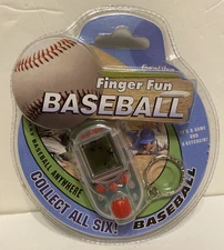 Vintage Handheld Electronic New Excalibur Finger Fun Baseball Keychain Game
