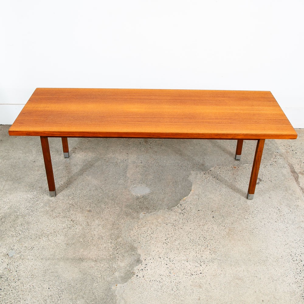 Mid Century Danish Modern Coffee Table Surfboard Teak