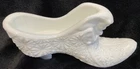 Vintage Fenton White Milk Glass Daisy and Button Shoe w/Cat Head MINT