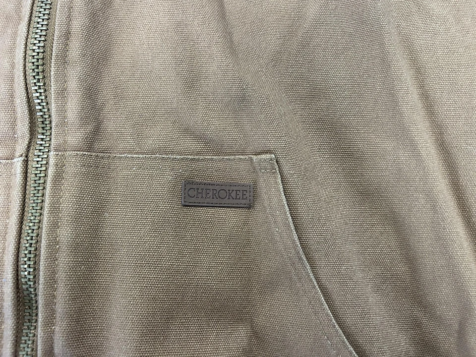 Куртка мужская Cherokee большая коричневая с капюшоном рабочая одежда на молнии стеганая холщовая с подкладкой - Изображение 3 из 4