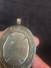 Vintage Bell Trading Post Nickel Silver Turquoise Pendant — photo 4