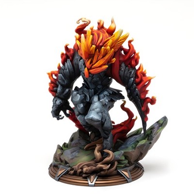 Arcane Crystal Elemental Large Boss Monster | DnD RPG Tabletop Wargaming 3D