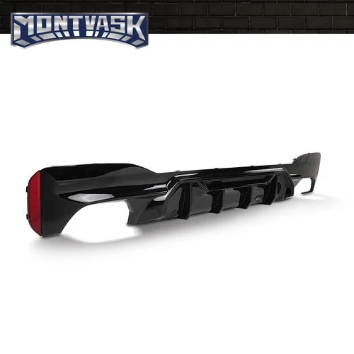 M Competition Style Gloss Black Rear Bumper Diffuser For 17-23 BMW G30 5 Series