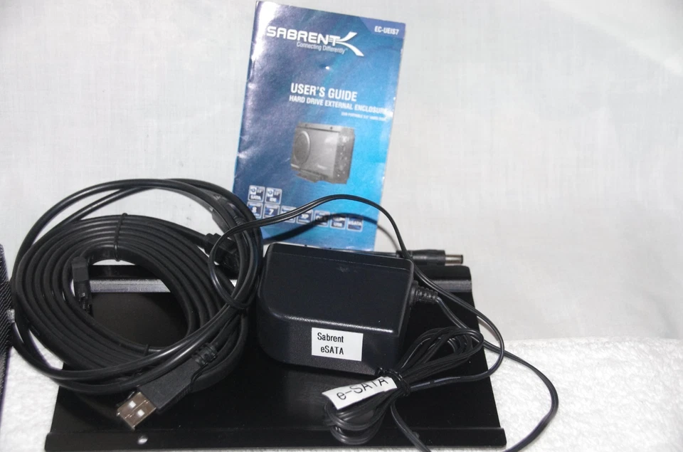 Sabrent SATA/IDE Drive Enclosure w/Fan - USB & eSATA - includes both cables  - Image 3 of 4