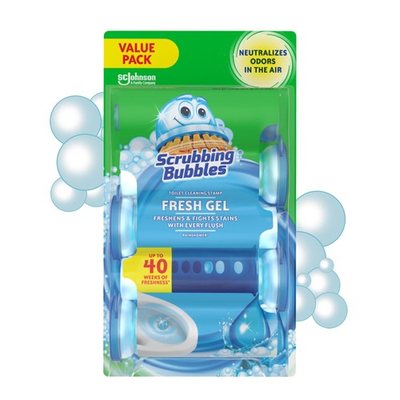 #ad #ad Scrubbing Bubbles Fresh Gel Toilet Cleaning Stamp Dispenser with 4 Refills $17.87