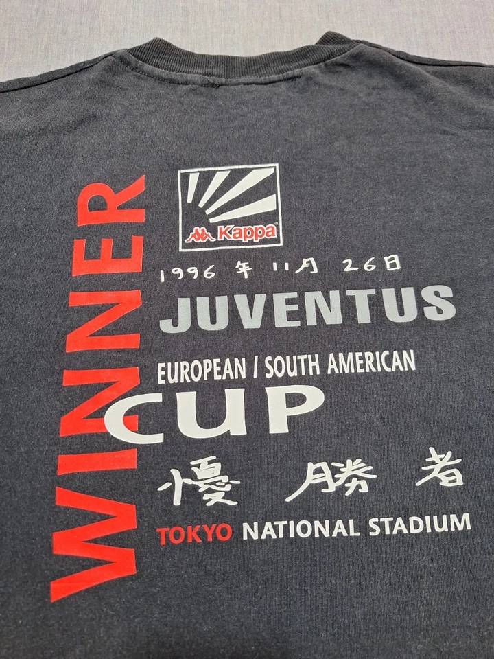 Camiseta de fútbol JUVENTUS 1996 Kappa Copa de Europa Sudamericana Tokio Camiseta M Foto 4 de 4