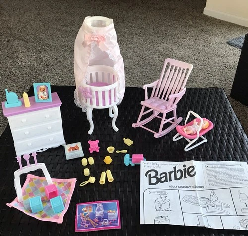 VTG 1998 Barbie Baby Home Nursery Playset #67791 Krissy Complete
