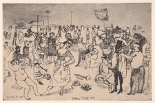 Franco Gentilini - Carnival every joke is worth - 1 color lithograph