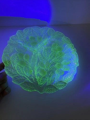 Rare Green Uranium Indiana  Depression Glass Divided  Plate 9” - 7 Plates