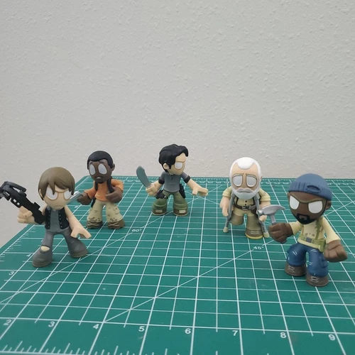 Lot Of 5 The Walking Dead 2015 Funko Mystery Minis Figures Vinyl 3.75" Tall
