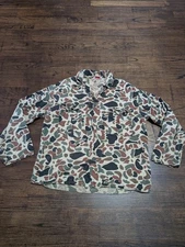 Vintage SEAWAY Storm-Pruf Men S/ M Long Sleeve Camo Hunting Military Shirt 1960s