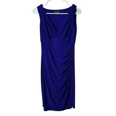 Ralph Lauren All Occasion Sheath Dress Gorgeous Cobalt Blue Size 6