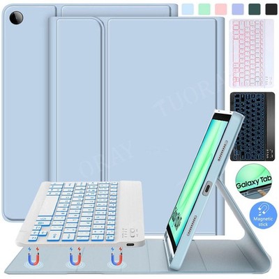 Für Samsung Galaxy Tab A11+ S11 S10 Lite S9 FE Beleuchtete QWERTZ Tastatur Hülle