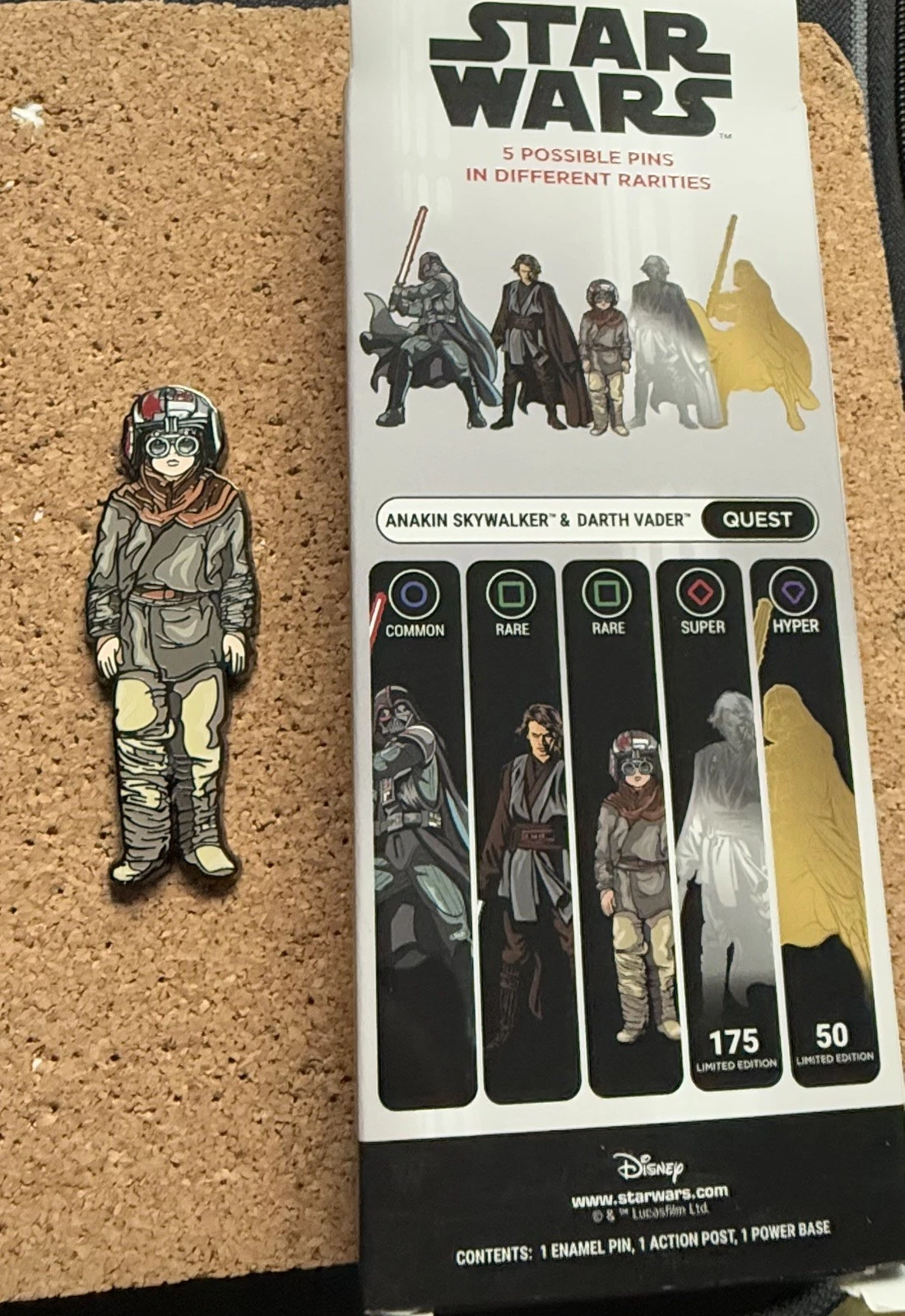 Disney Star Wars FiGPiN Young Anakin Skywalker Rare Pin