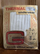 Men’s Guardian Size M Thermal Underwear ELASTIC WAIST LONG JOHNS Pants