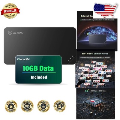 U3 Pocket WiFi 4G LTE: 10GB Preloaded Data, 200+ Countries, Travel Ready