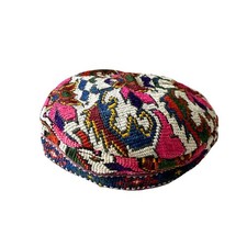 Unisex Adult Skullcap Hat Colorful Embroidered Handmade Uzbek Central Asian