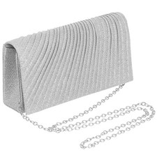 Clutch Purse for Women Formal: Dressy Evening Bag Handbag Pleated Elegant -