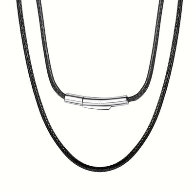 #ad Woven 3mm Thin Edge Snap 1PC Wax Rope Rope Chain Strap For Men And Women $5.61