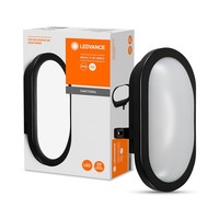 Led AußEnleuchte Wandlampe Kellerlicht Bulkheadoval Schwarz IP54 11W 840Lm 4000K