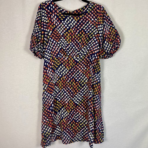 Mini Vestido Maeve Anthropologie Para Mujer 6 Melodías Manga Abullonada Azul Floral Retro S - Imagen 4 de 13