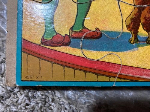 Antique Vintage Milton Bradley CIRCUS puzzle box Clown board game - Picture 8 of 9