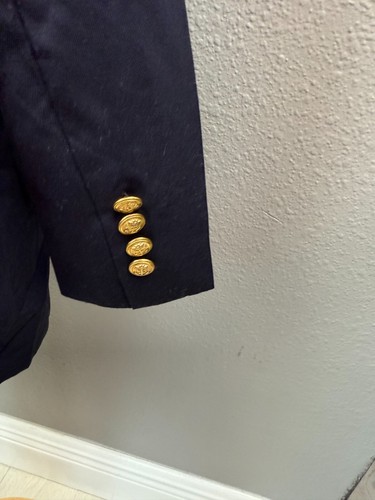 J. Crew Ludlow Crew Cuts Navy Blazer Wool Gold Buttons Youth Boys Size 6 - Picture 7 of 8