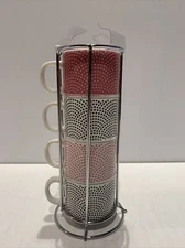 Coco & Lola Premium Collection Stackable Expresso Mugs with Stand