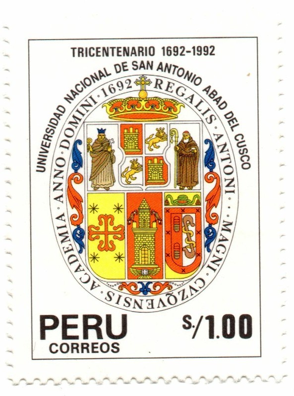 St. Anthony Abad University 300 years: Coat of Arms, Perú 1991, accept offers *