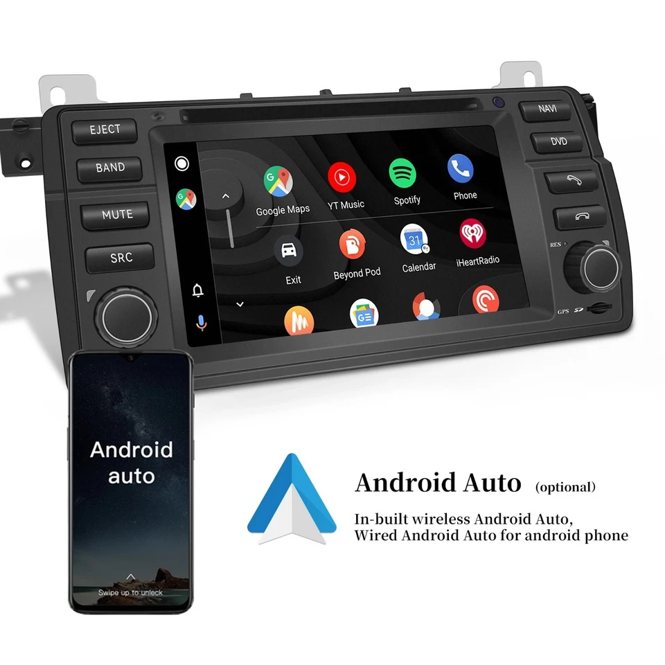 Android 13 Apple CarPlay Auto Radio for BMW E46 3 Series M3 GPS Sat Nav HeadUnit - Image 3 of 4