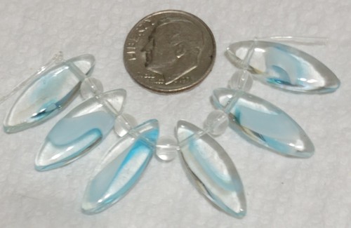 K599 22mm pressed glass oval beads. will combine to save on shipping