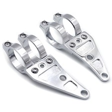 Soportes de montaje de faros de oreja horquilla cromados moto chopper café racer 35 mm