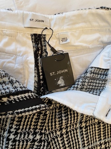 Pantaloni a quadri in maglia di lana collezione St John NUOVI - 4 - Foto 4 di 7