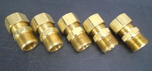 Lot of 5 - PARKER - 68C-12-12 Brass Fitting Male Connector 3/4" Pipe Size (NEW) - Picture 3 of 7