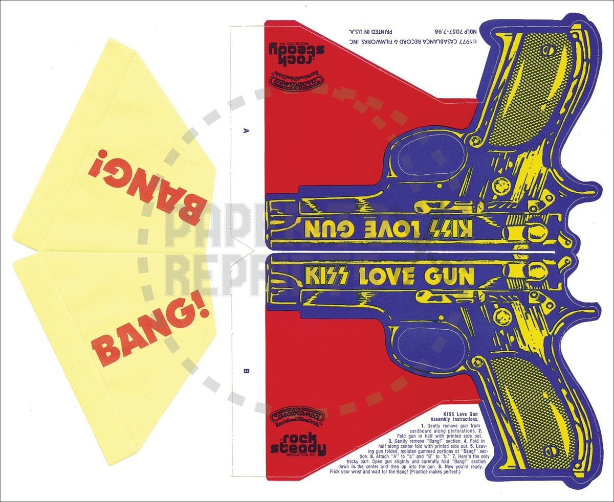 KISS LOVE GUN ALBUM INSERT POSTER - VINTAGE REPRINT | eBay