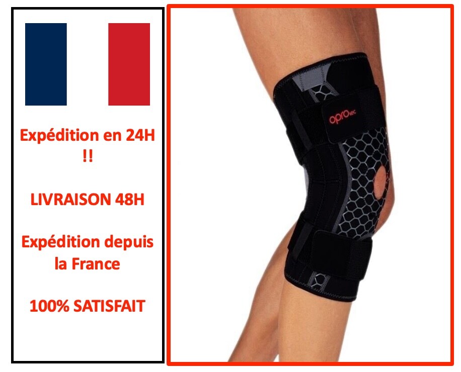 Orthèse de genou Oprotec Knee Brace avec attelle articulée en néoprène