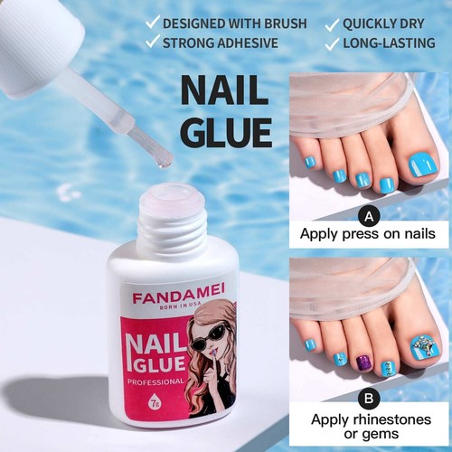 FANDAMEI Press on Toe Nails 12 Colors 288PCS Press on Toenails Short Square 4 - Picture 7 of 7