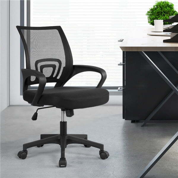 Office Desk Chair Mesh Chair Swivel Mid Back Home Ergonomic 