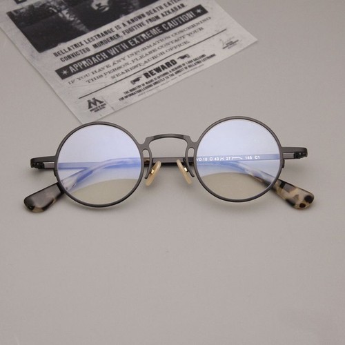 Runde 43 mm Acetat + Metall Brille Rahmen Mode Brille Frauen Männer - Bild 9 von 24