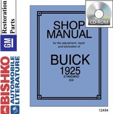 1925 Buick Standard Six Factory Shop Service Manual