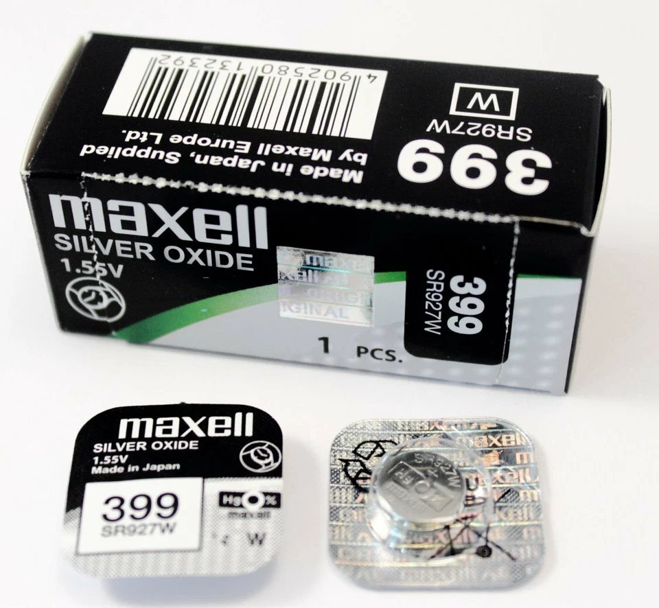 Pile pour montre 399 V399 SR927W SR57 Maxell Made in Japan livraison gratuite