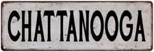 CHATTANOOGA Vintage Look Rustic Metal Sign City State 106180041316