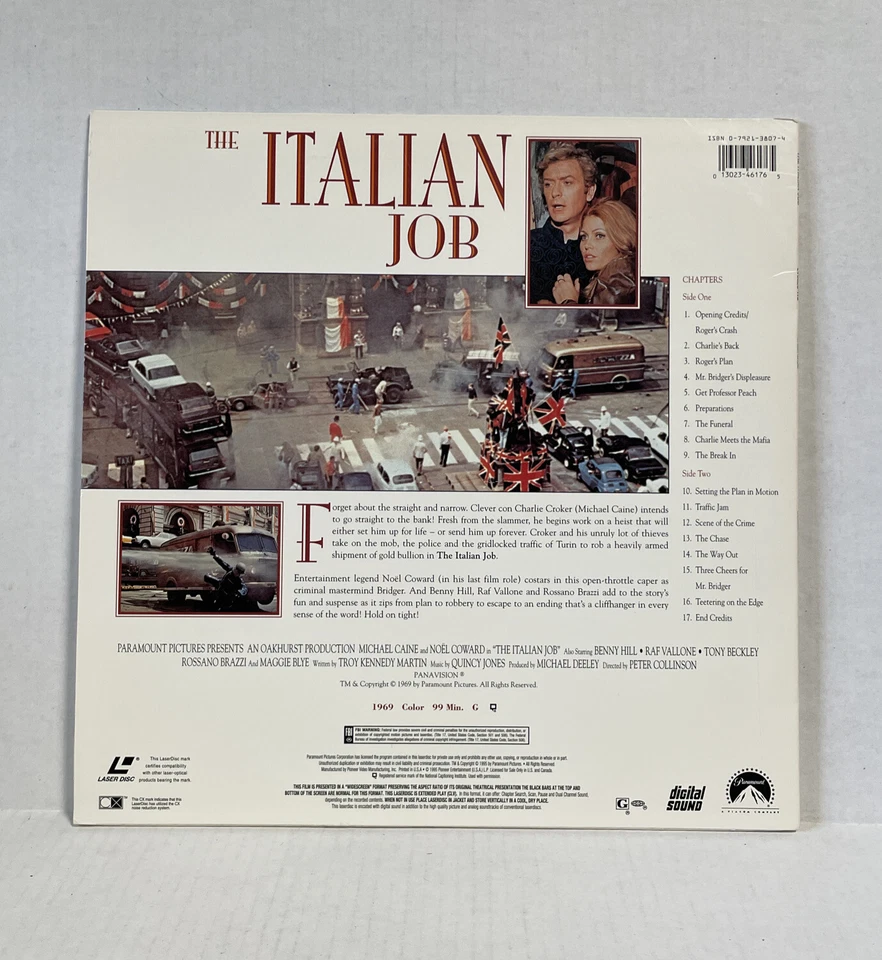 1969 The Italian Job - Widescreen Edition Laser Disc Michael Caine Noel Coward - Image 2 of 4