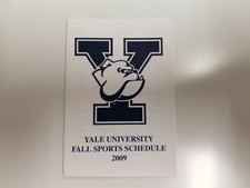 Yale University 2009 Fall Sports Pocket Schedule
